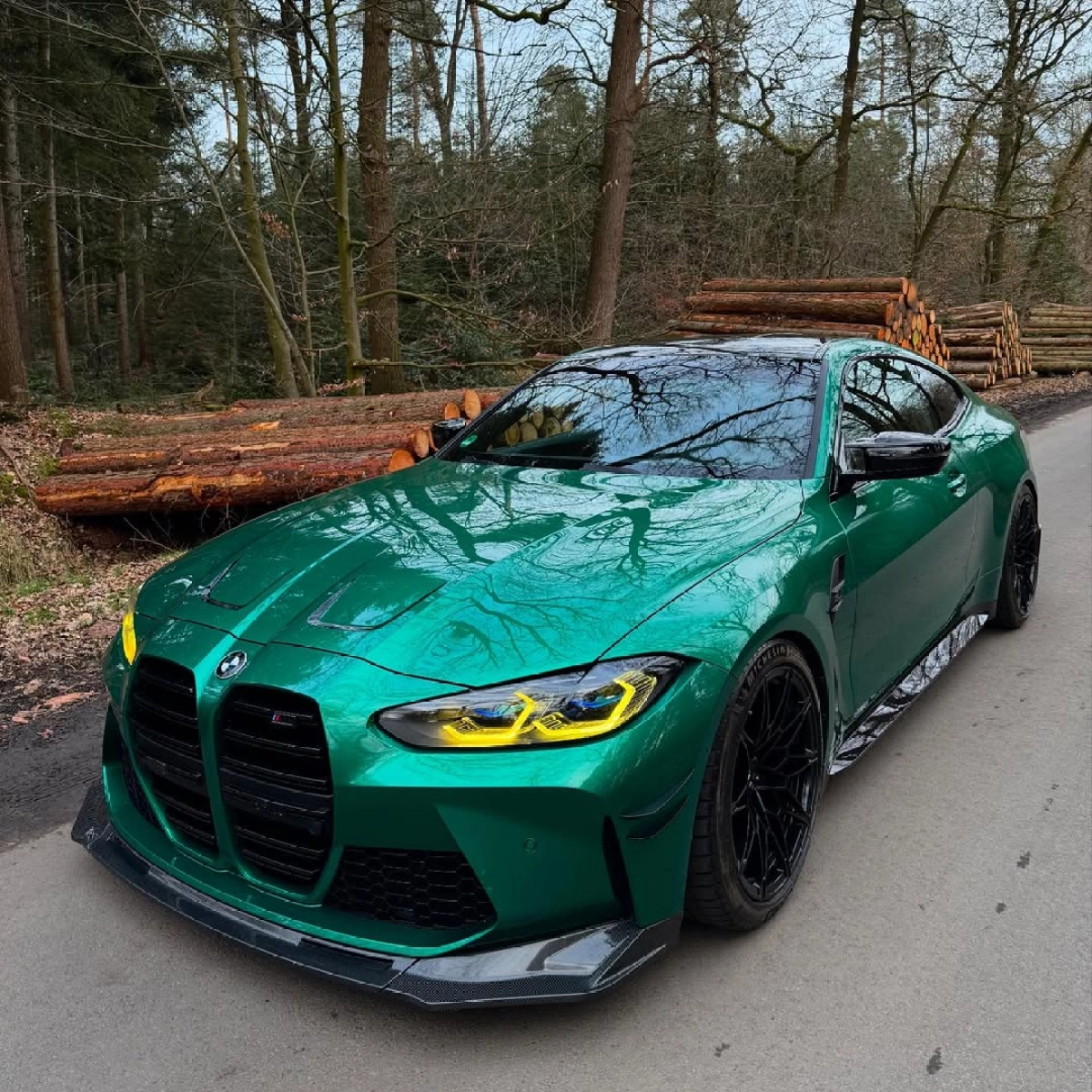 NewCarWrapCom Gloss Metallic Vampire Red Car Wrap - Image 4