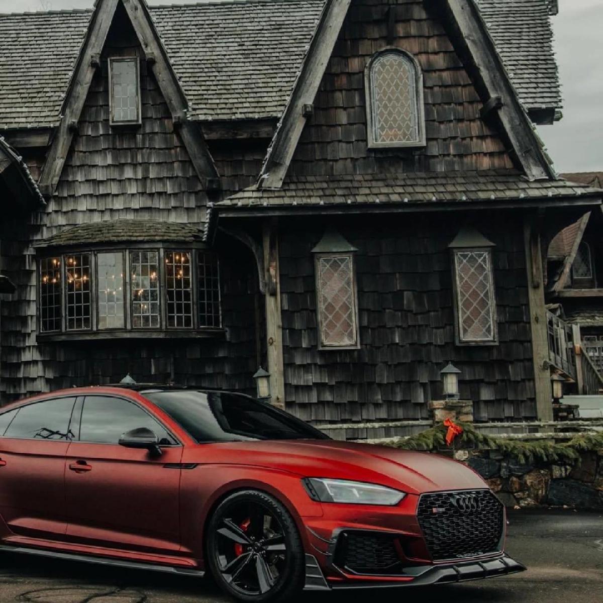 NewCarWrapCom Gloss Metallic Vampire Red Car Wrap - Image 3