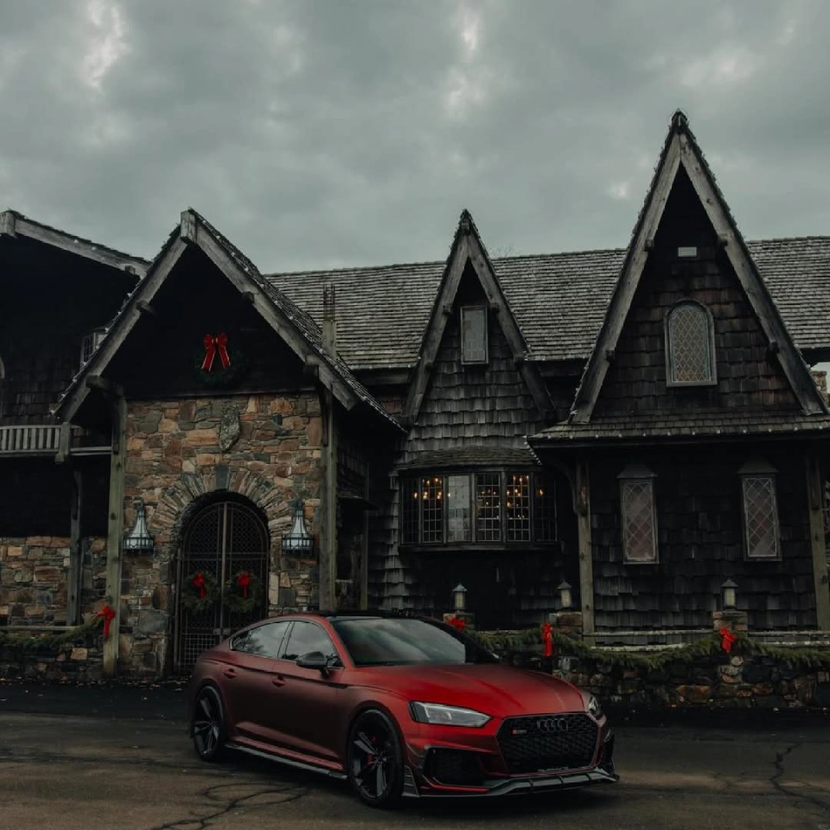 NewCarWrapCom Gloss Metallic Vampire Red Car Wrap - Image 4