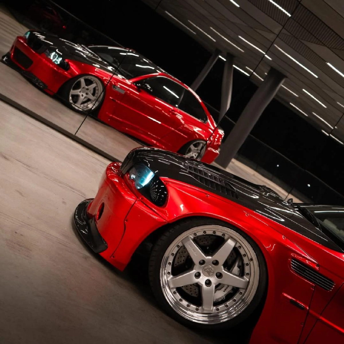 NewCarWrapCom Gloss Metallic Vampire Red Car Wrap - Image 3